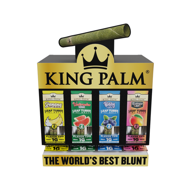 King Palm Mini Flavor Leaf Tubes Dispenser Display – 80ct