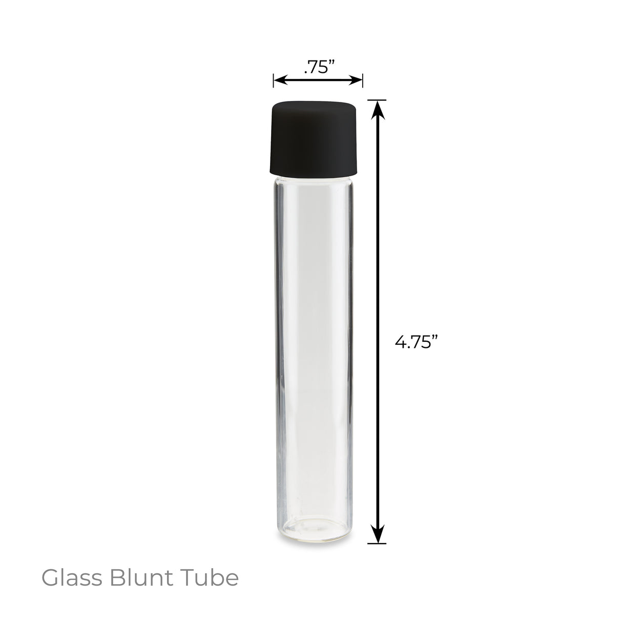 Loud Lock Glass Tube w/ Cap - 116mm / 12mm - 12mm Neck - 500pc - Child Resistant