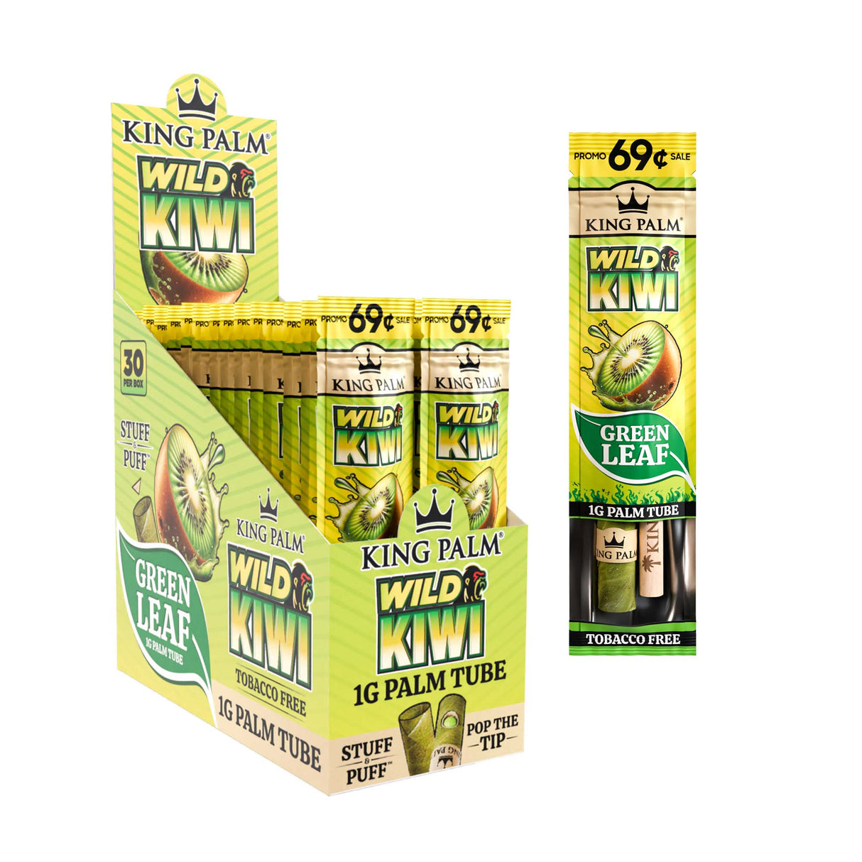 King Palm Flavored Mini 1pk Leaf Tubes – Pre-Priced $0.69 - 30ct