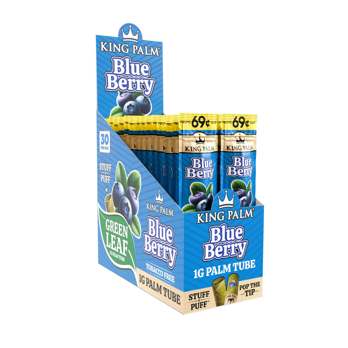 King Palm Flavored Mini 1pk Leaf Tubes – Pre-Priced $0.69 - 30ct