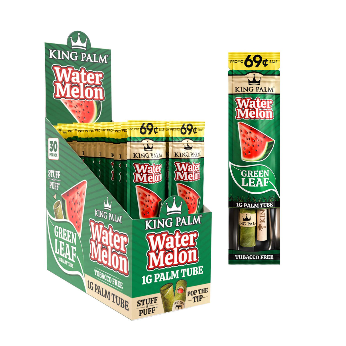 King Palm Flavored Mini 1pk Leaf Tubes – Pre-Priced $0.69 - 30ct