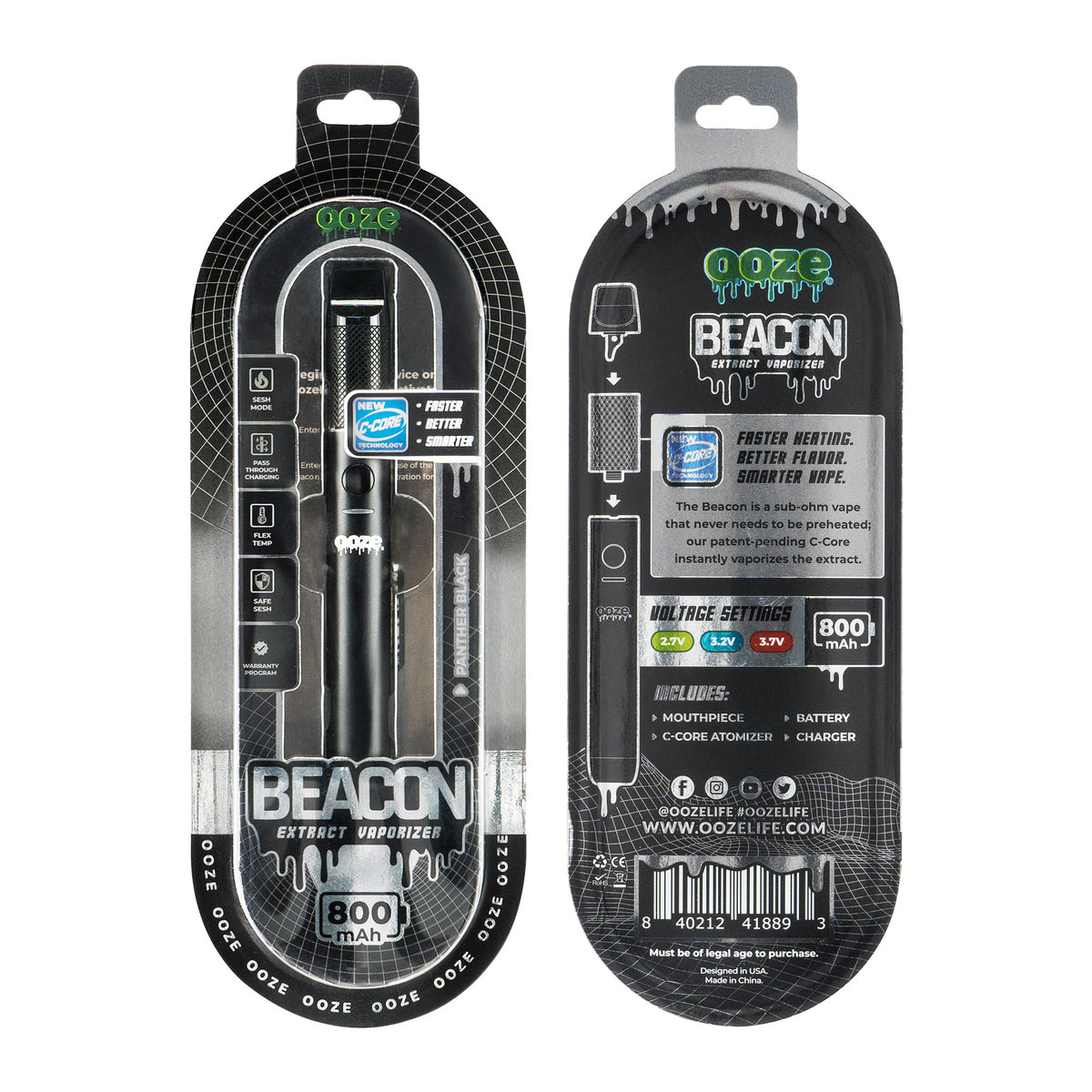 Ooze Beacon Extract Vaporizer – C-Core 800 mAh