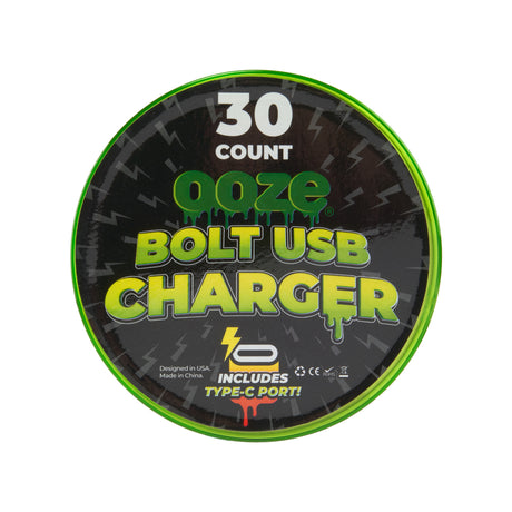 Ooze Bolt USB Charger 30ct Tub - Black
