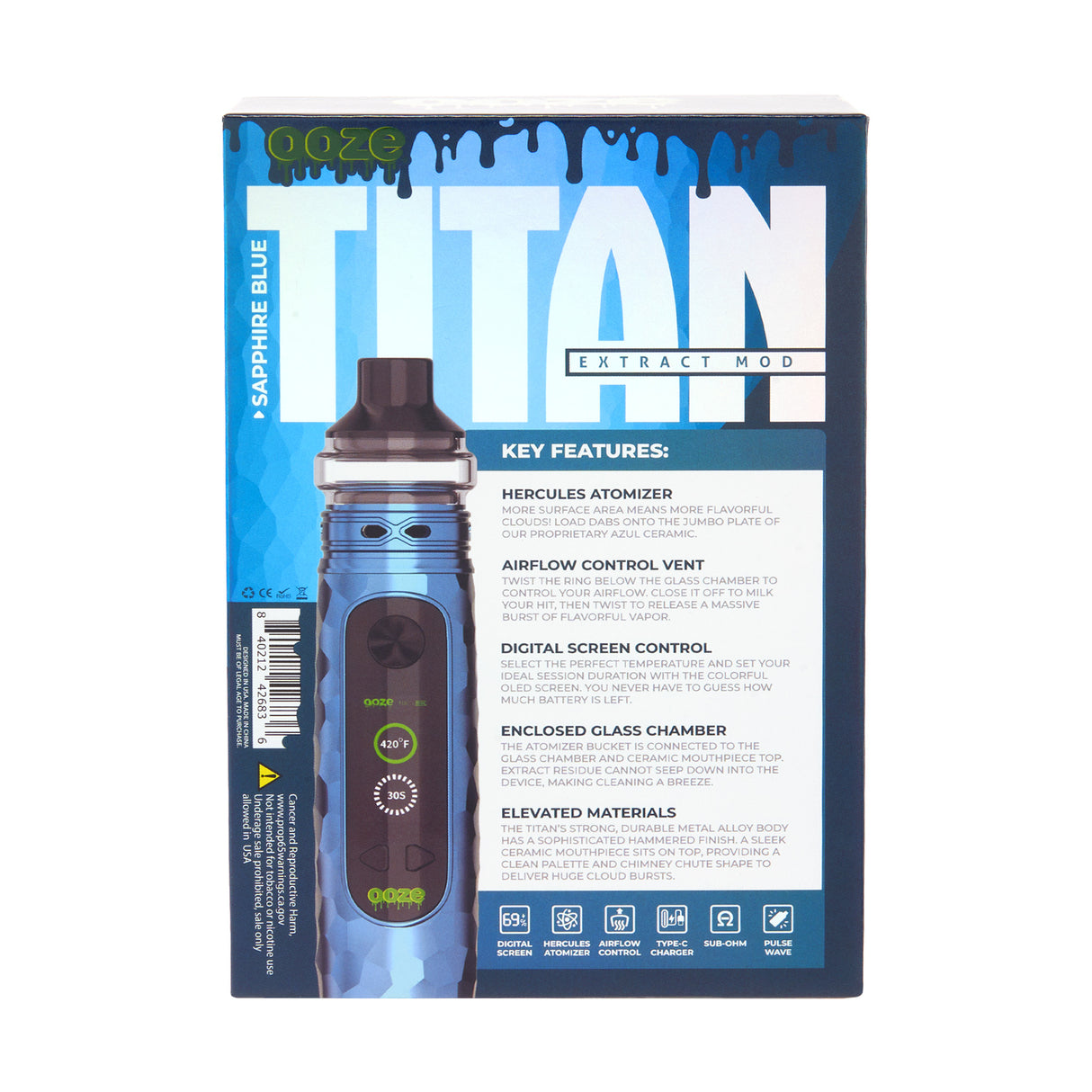 Ooze Titan Extract Mod – 2400 mAh C-Core