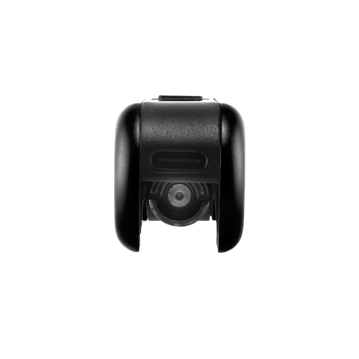 View of the bottom of the black Hinge, showing the type-c port