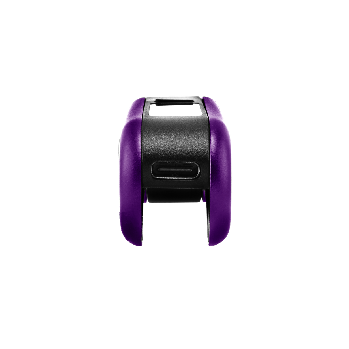 Bottom view of purple Hinge vape, type-c port showing