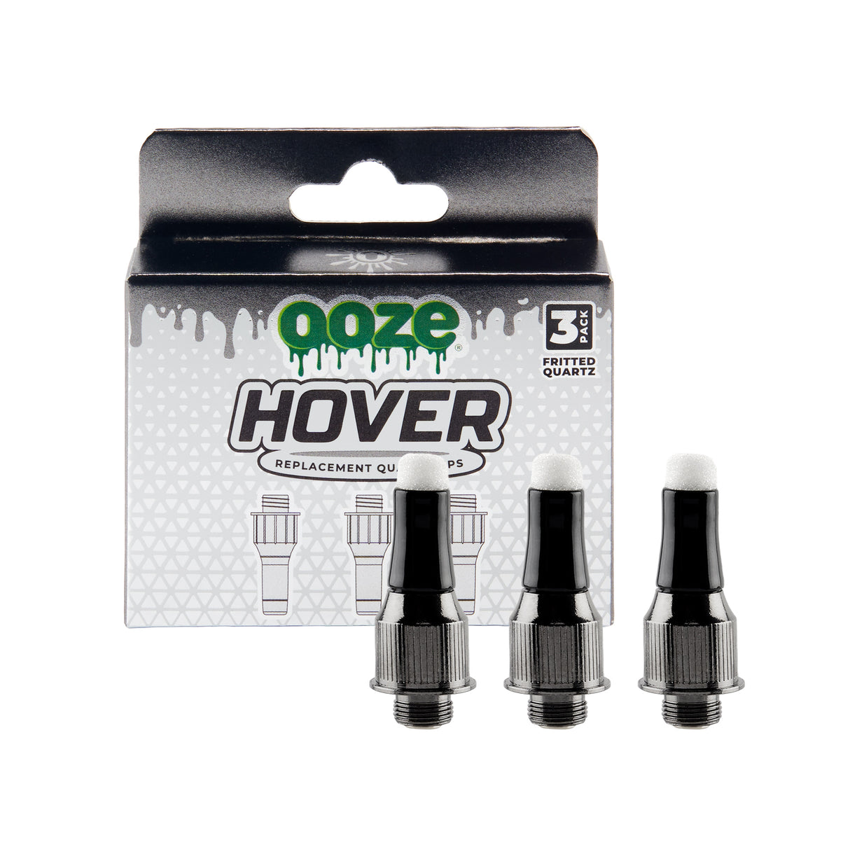 Ooze Hover – Fritted Quartz Tip Replacement 3-Pack