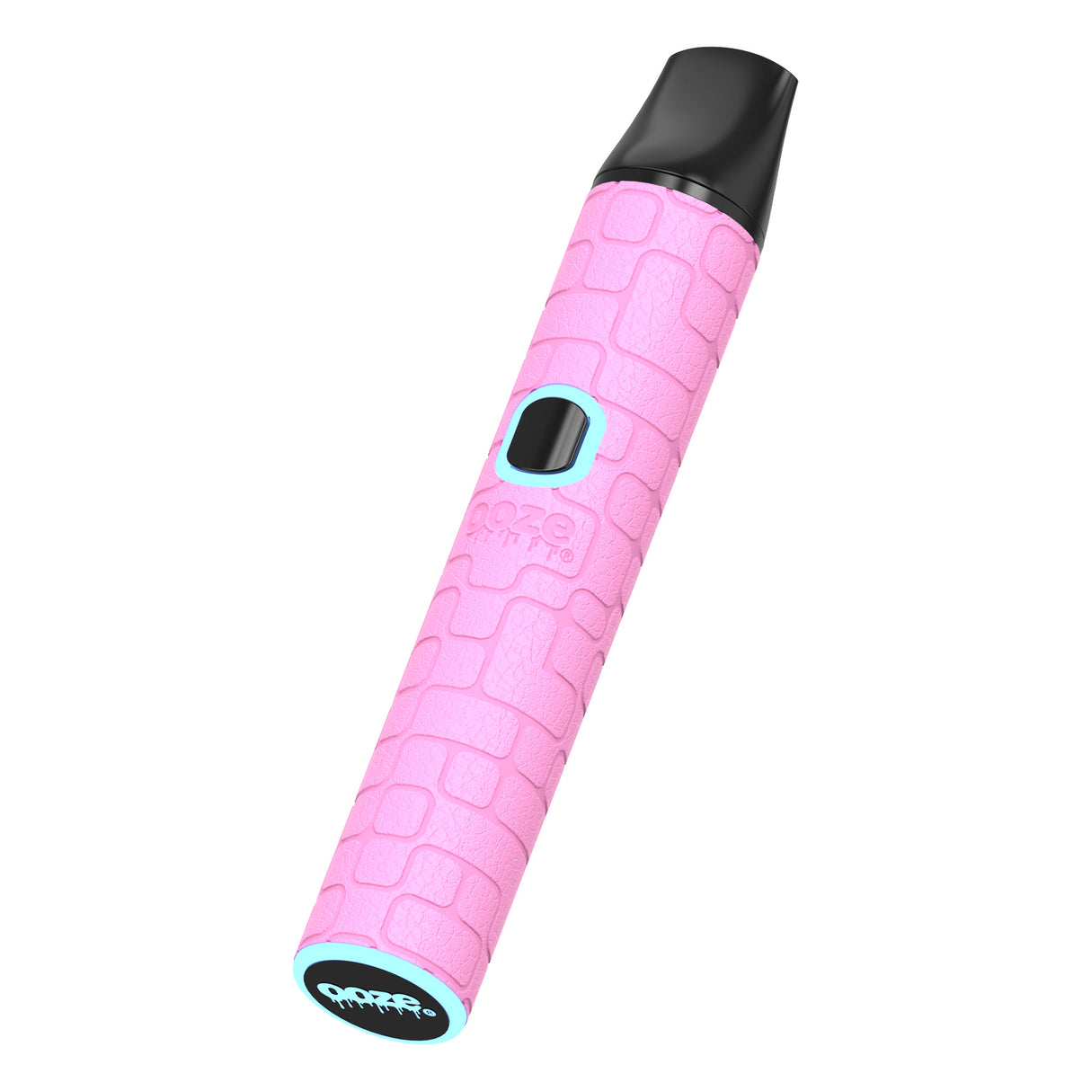 Angled view of pink Pinch dry herb vape with lights turned on
