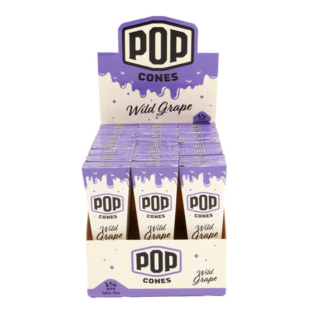 Pop Cones 1 ¼ Size Unbleached 6pk Cones - 24ct Display