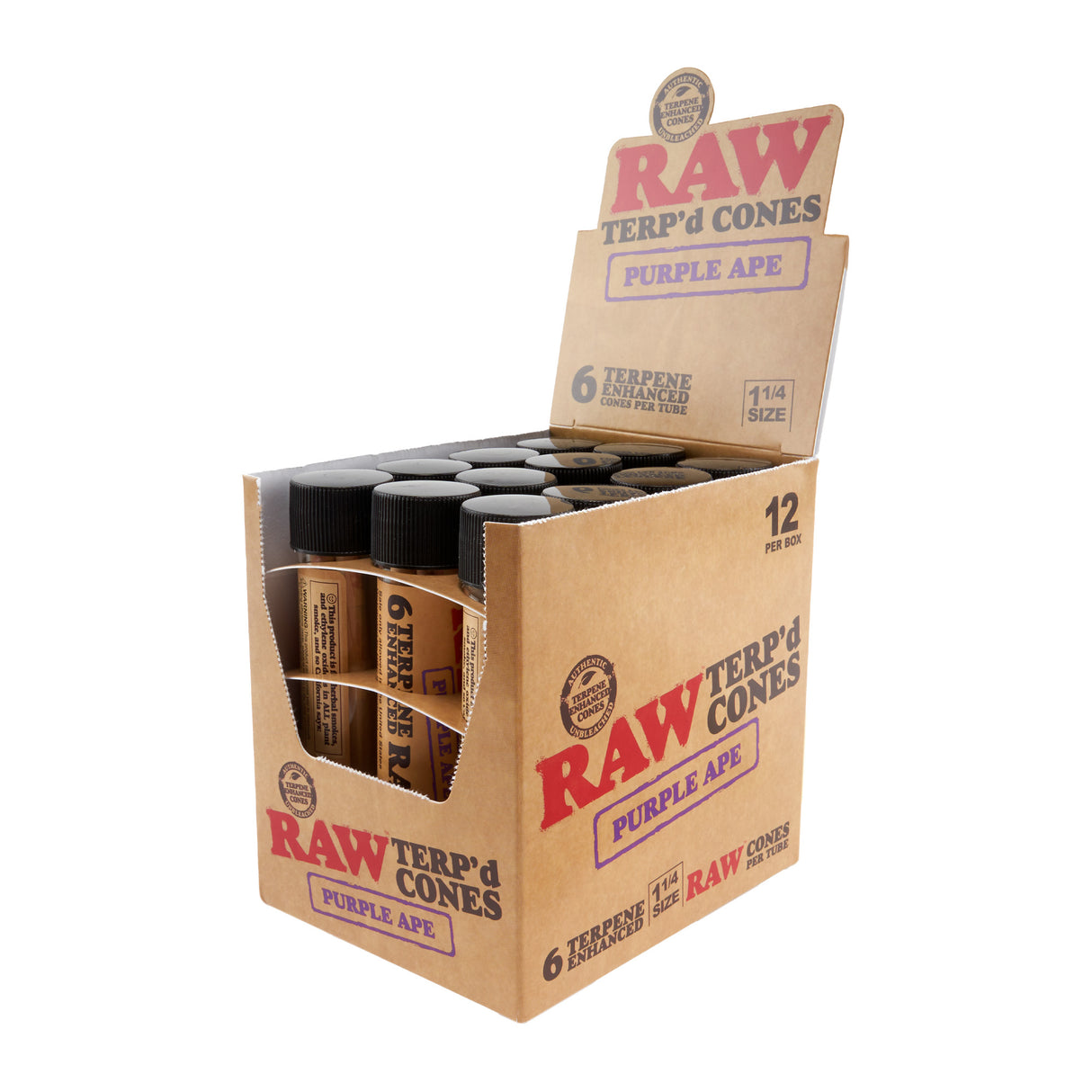 RAW 1 ¼ Terp’d Cones 6pk – 12ct