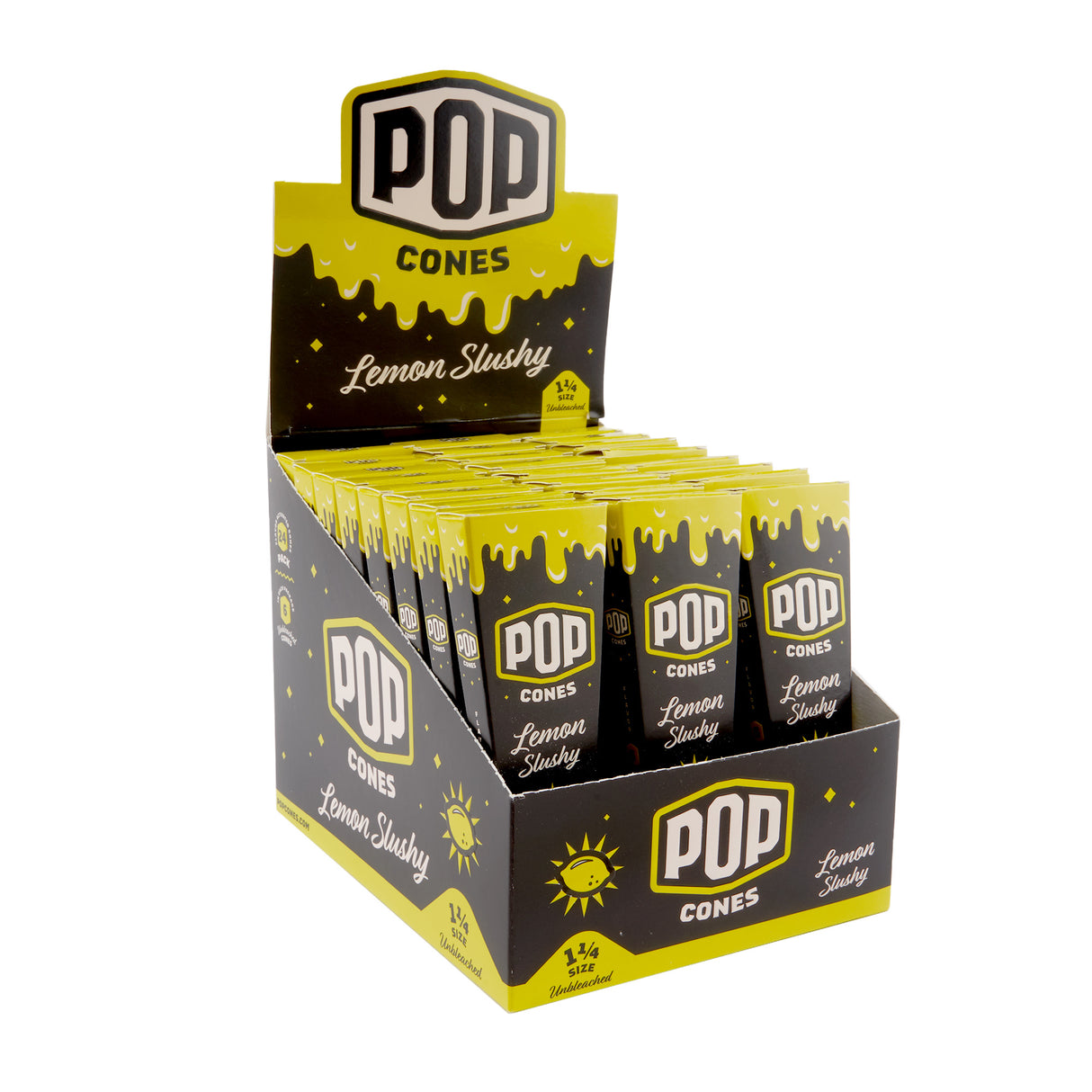 Pop Cones 1 ¼ Size Unbleached 6pk Cones – 24ct Display