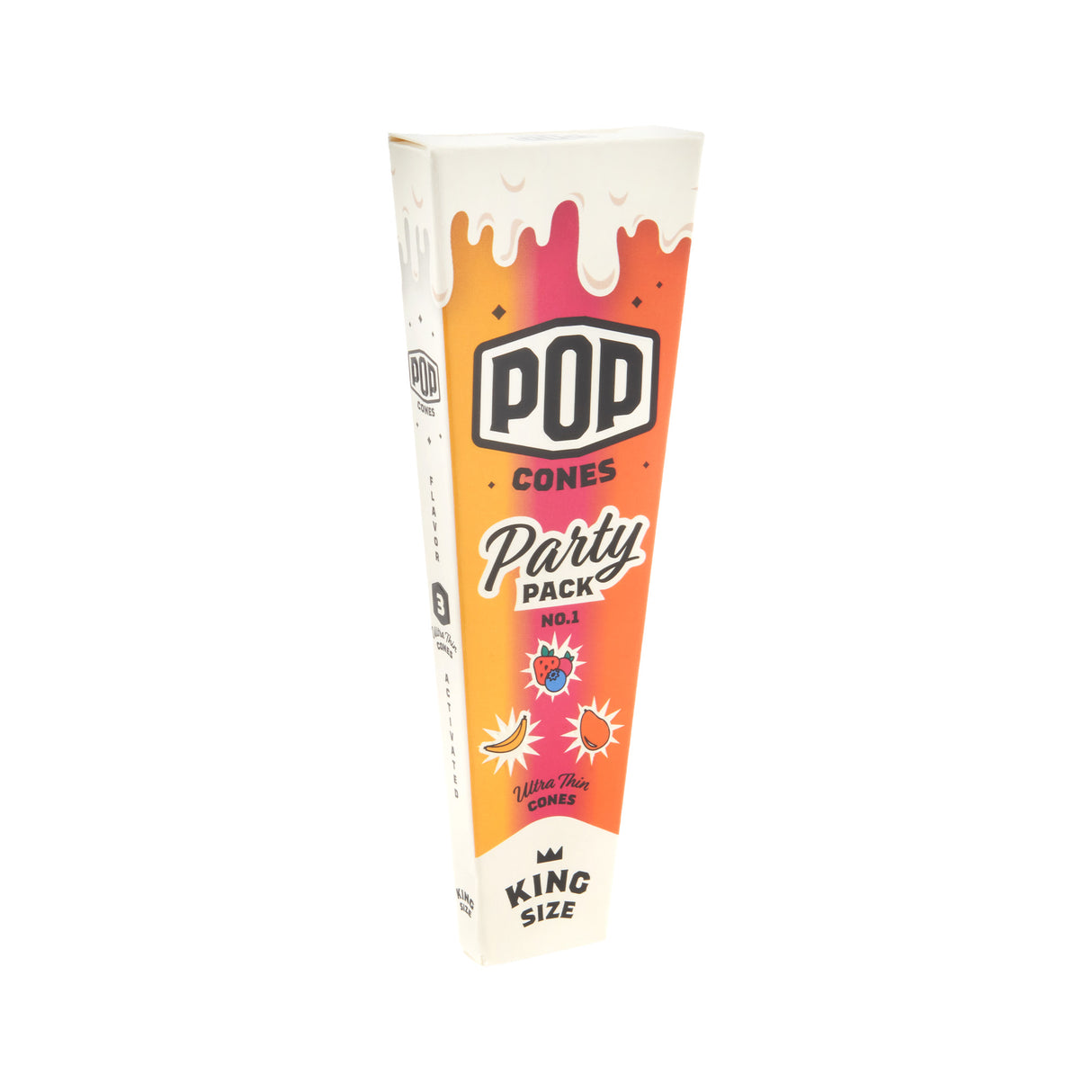 Pop Cones Ultra Thin King Size Cones – 3pk – 24ct – Assorted