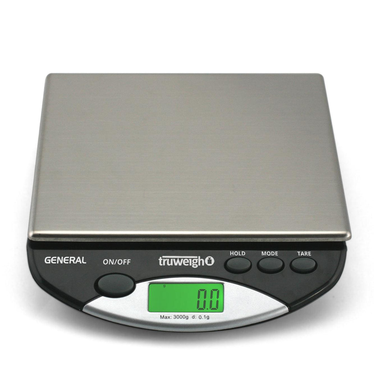 Truweigh General Compact Bench Scale - 3000g x 0.1g - Black