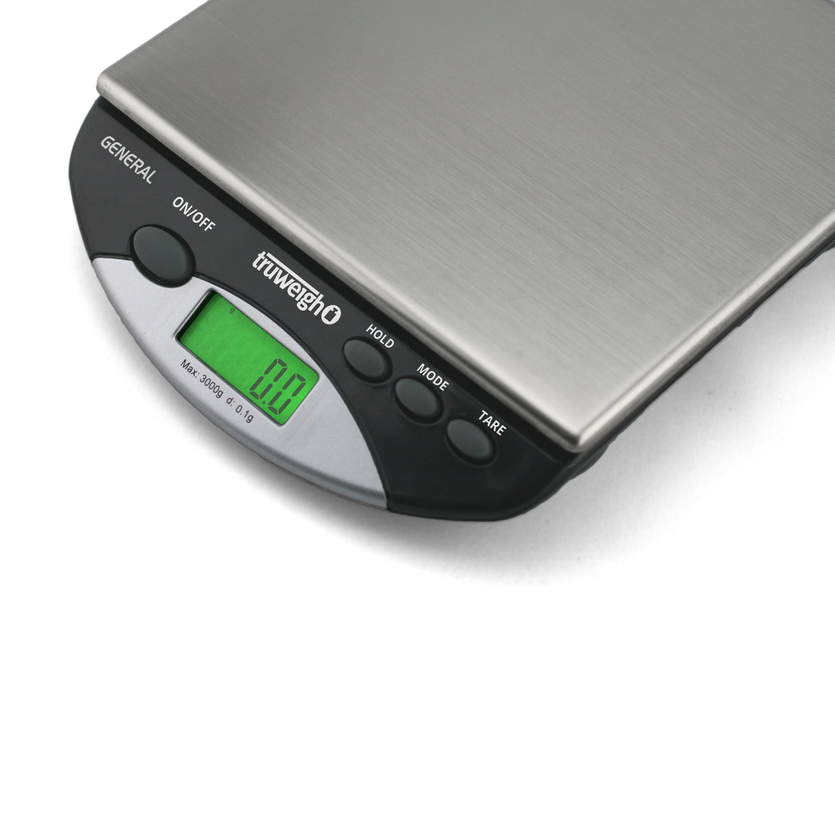 Truweigh General Compact Bench Scale - 3000g x 0.1g - Black