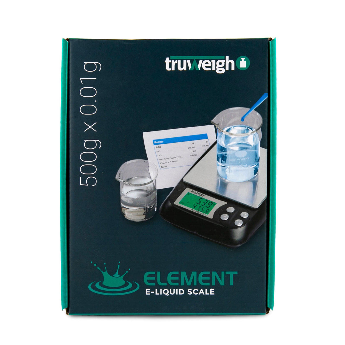 Truweigh Element Digital E-Liquid Mixing Scale - 500g x 0.01g - Black