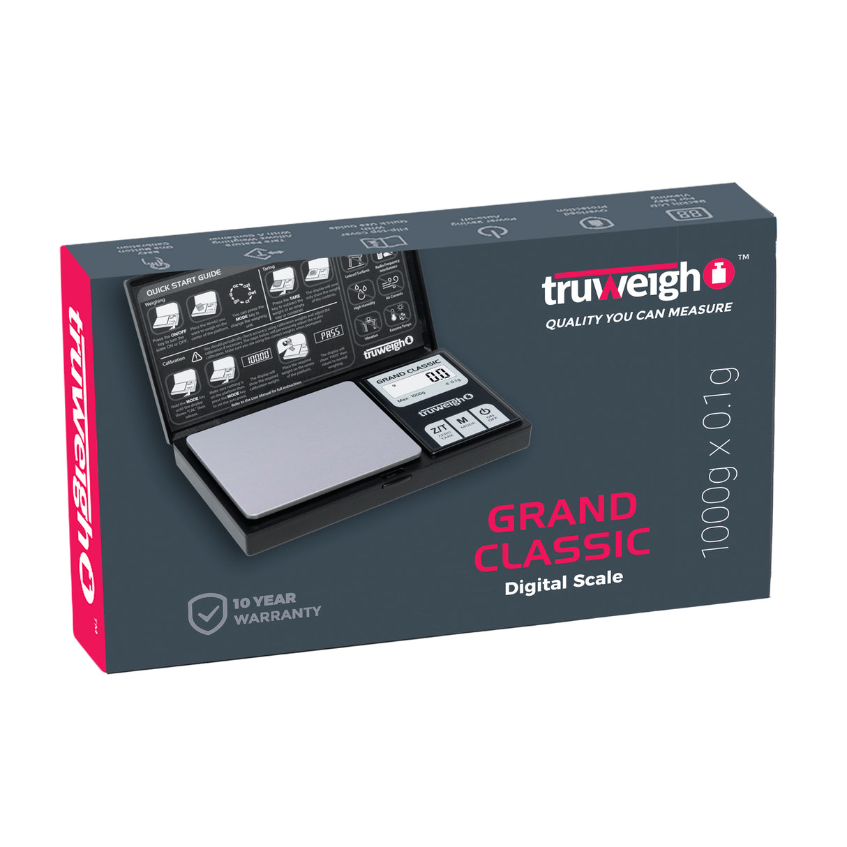 Truweigh Grand Classic Digital Mini Scale – 1000g x 0.1g
