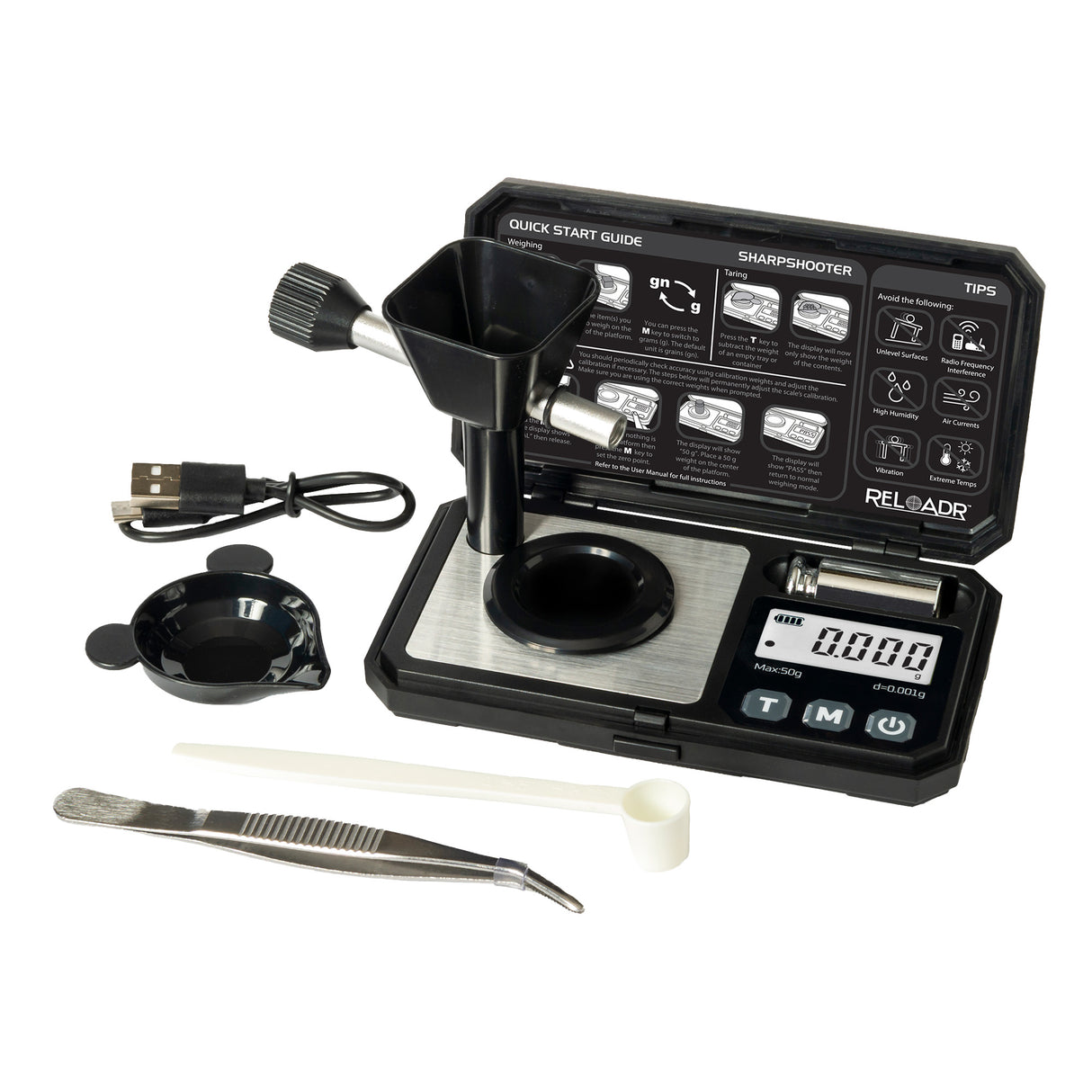 Truweigh Sharpshooter V2 Digital Reloading Kit – 50g x 0.001g