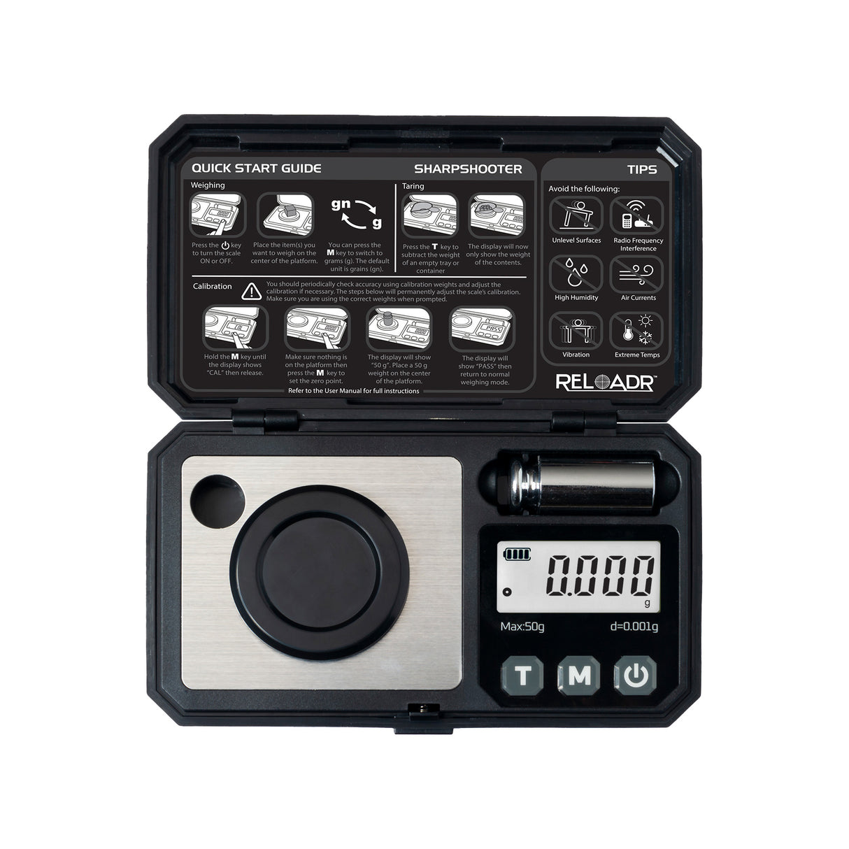 Truweigh Sharpshooter V2 Digital Reloading Kit – 50g x 0.001g