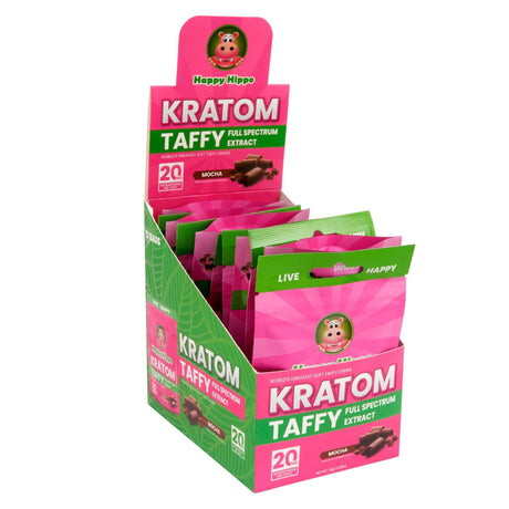 Happy Hippo Kratom Taffy – 20mg - 6pk - 12ct
