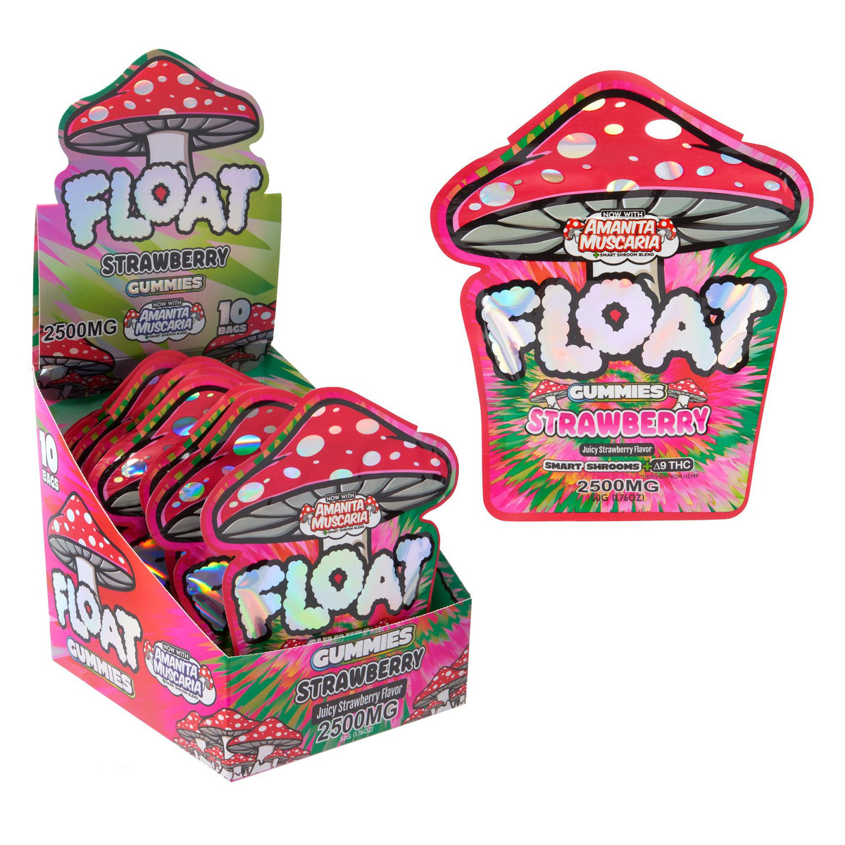 Wholesale Float 2500mg Mushroom Gummies 10ct Cannatron