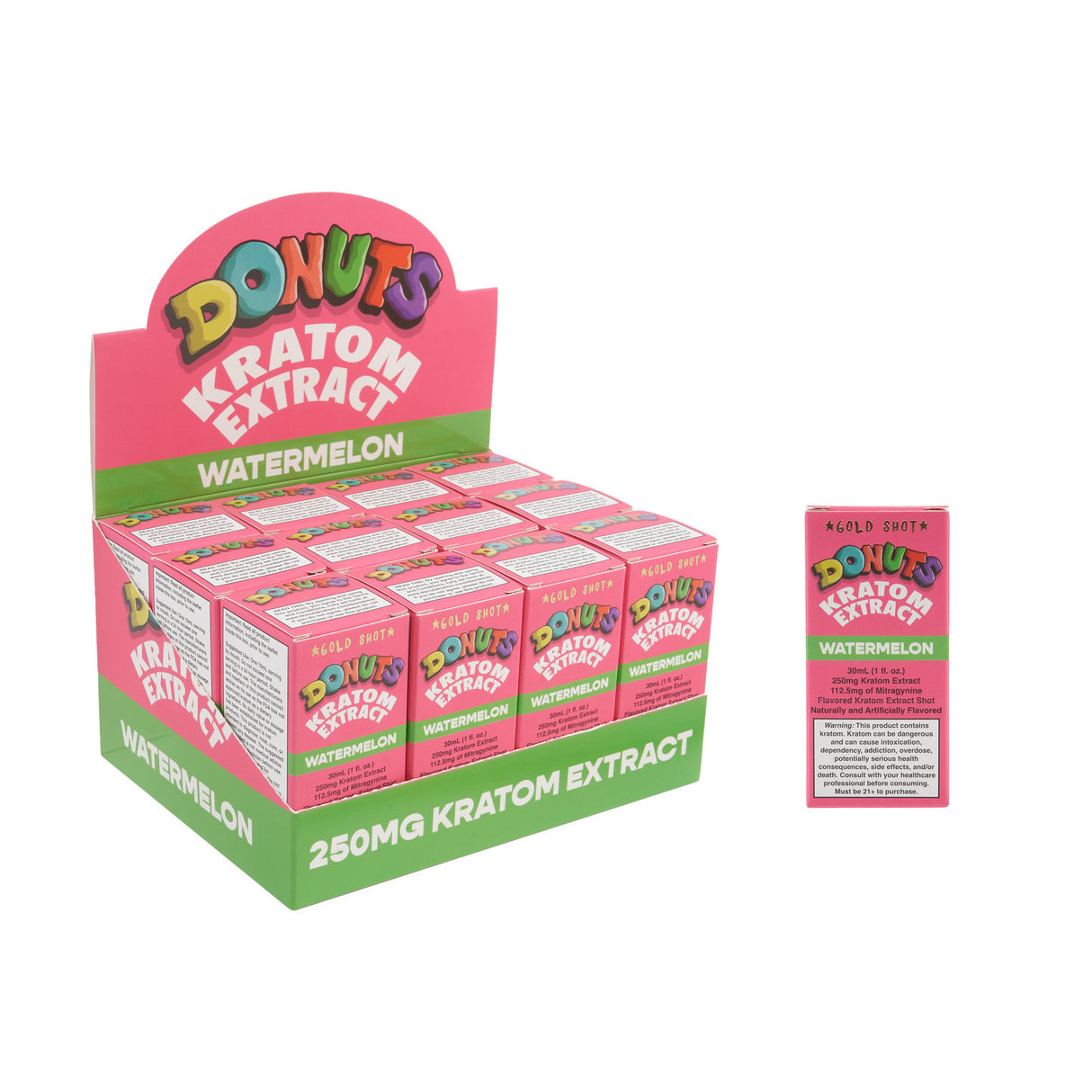 Donuts Kratom Shot - 250mg – 12ct