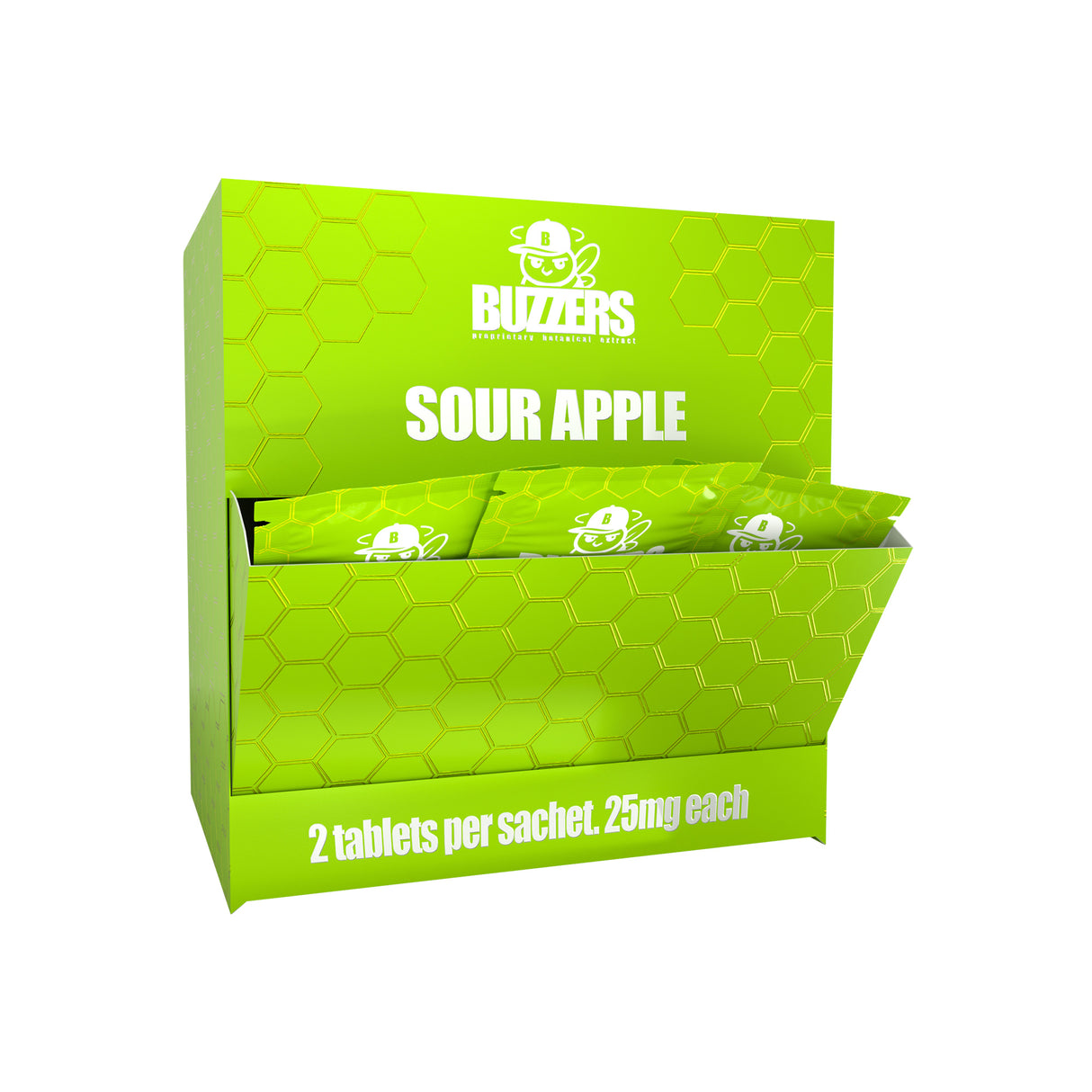 Green Sour Apple Buzzers gravity display