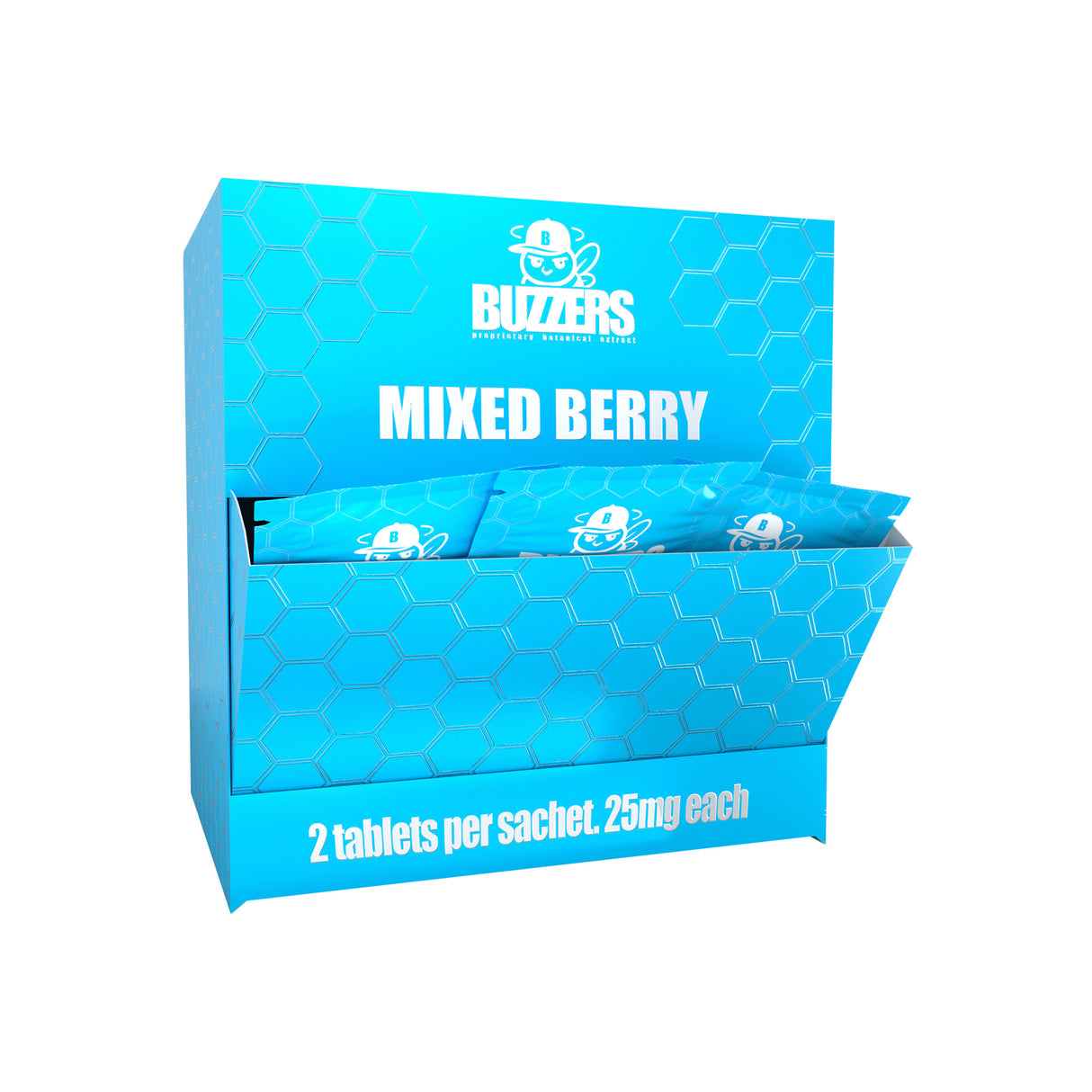 Blue Mixed Berry Buzzers gravity display