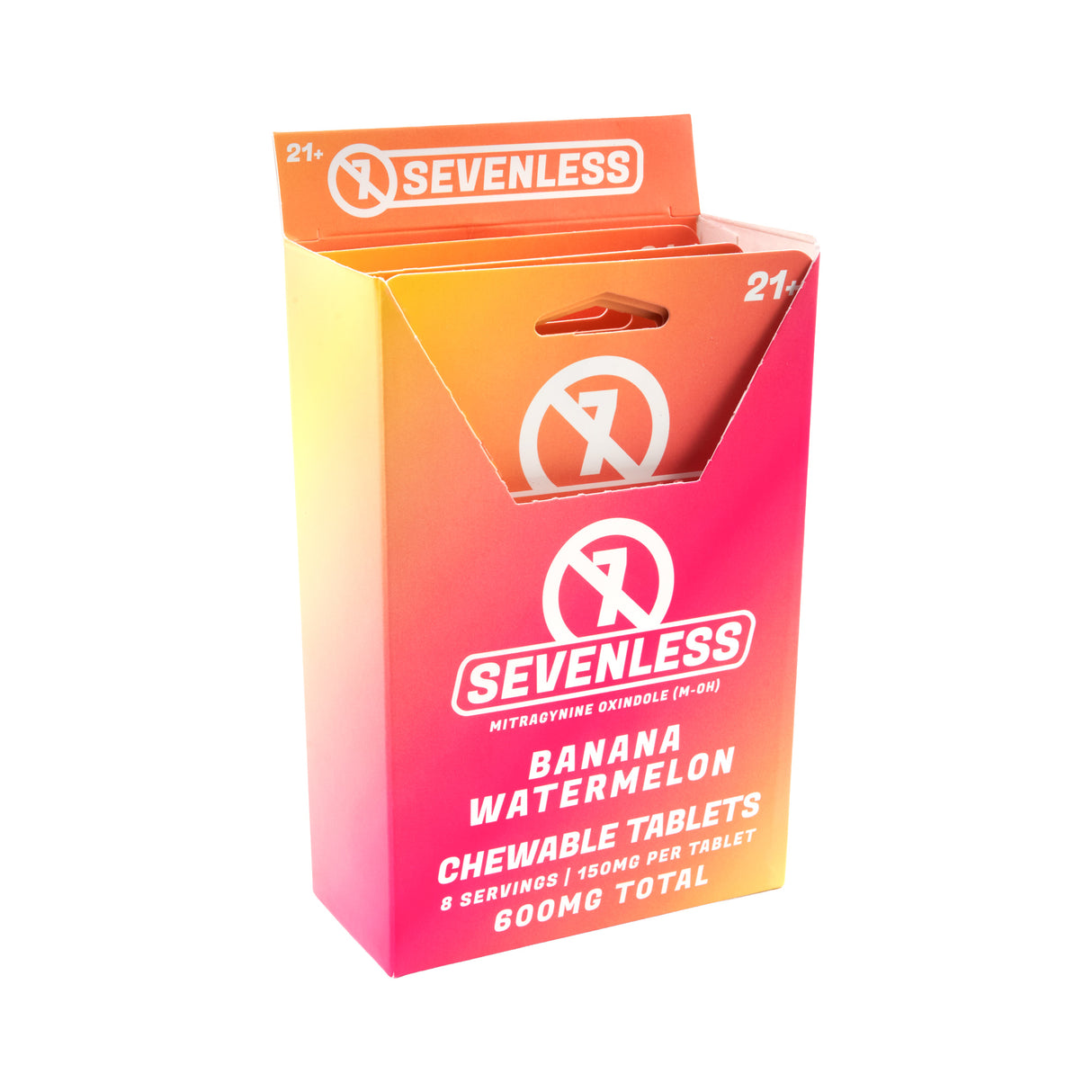 Angled view of Banana Watermelon Sevenless M-OH display