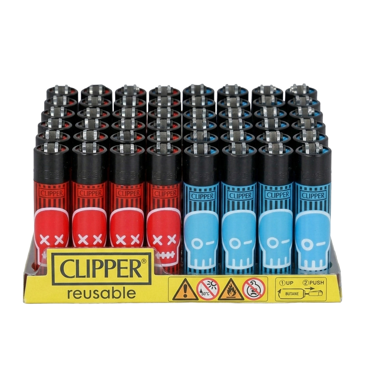 Clipper Lighter 48ct POP Counter Display – Rock Skulls