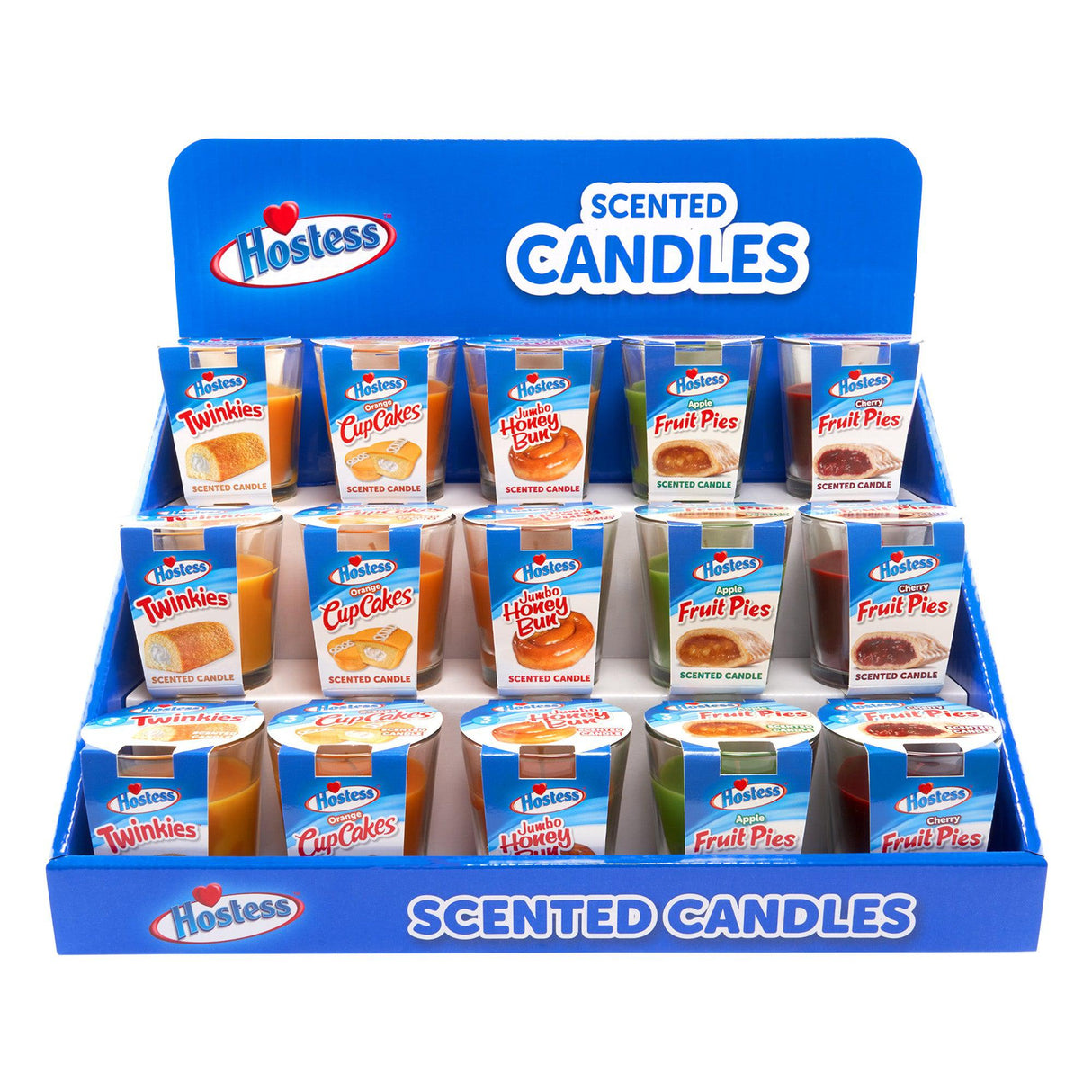 Hostess Assorted Candle Display – 3oz – 15ct