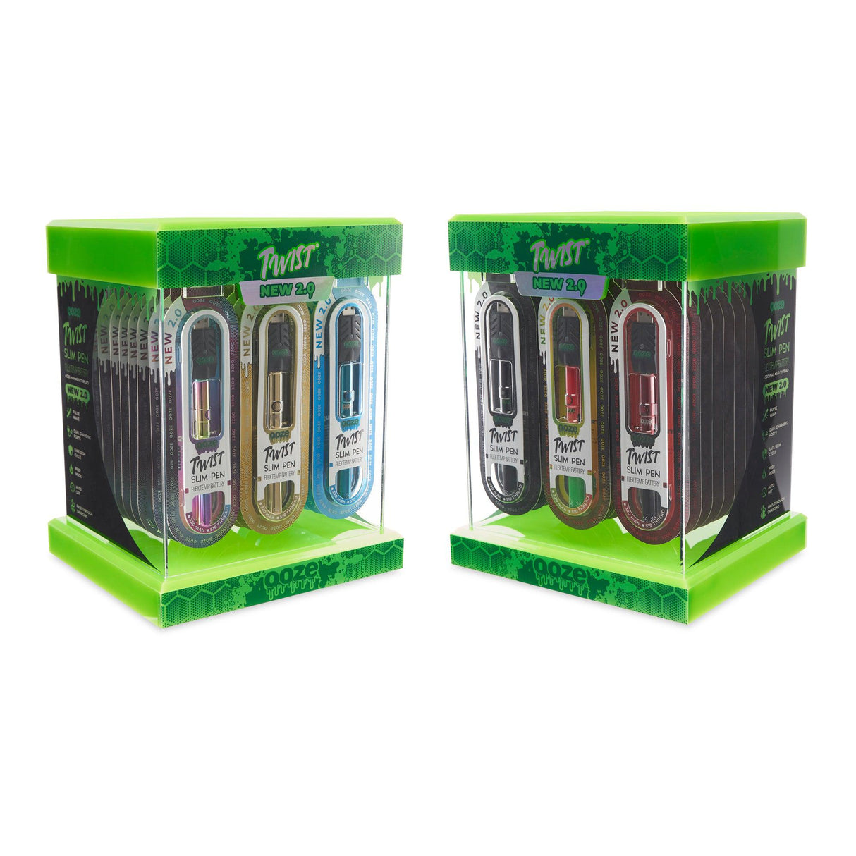 Ooze Twist Slim Pen 2.0 Stackable Display – 48ct