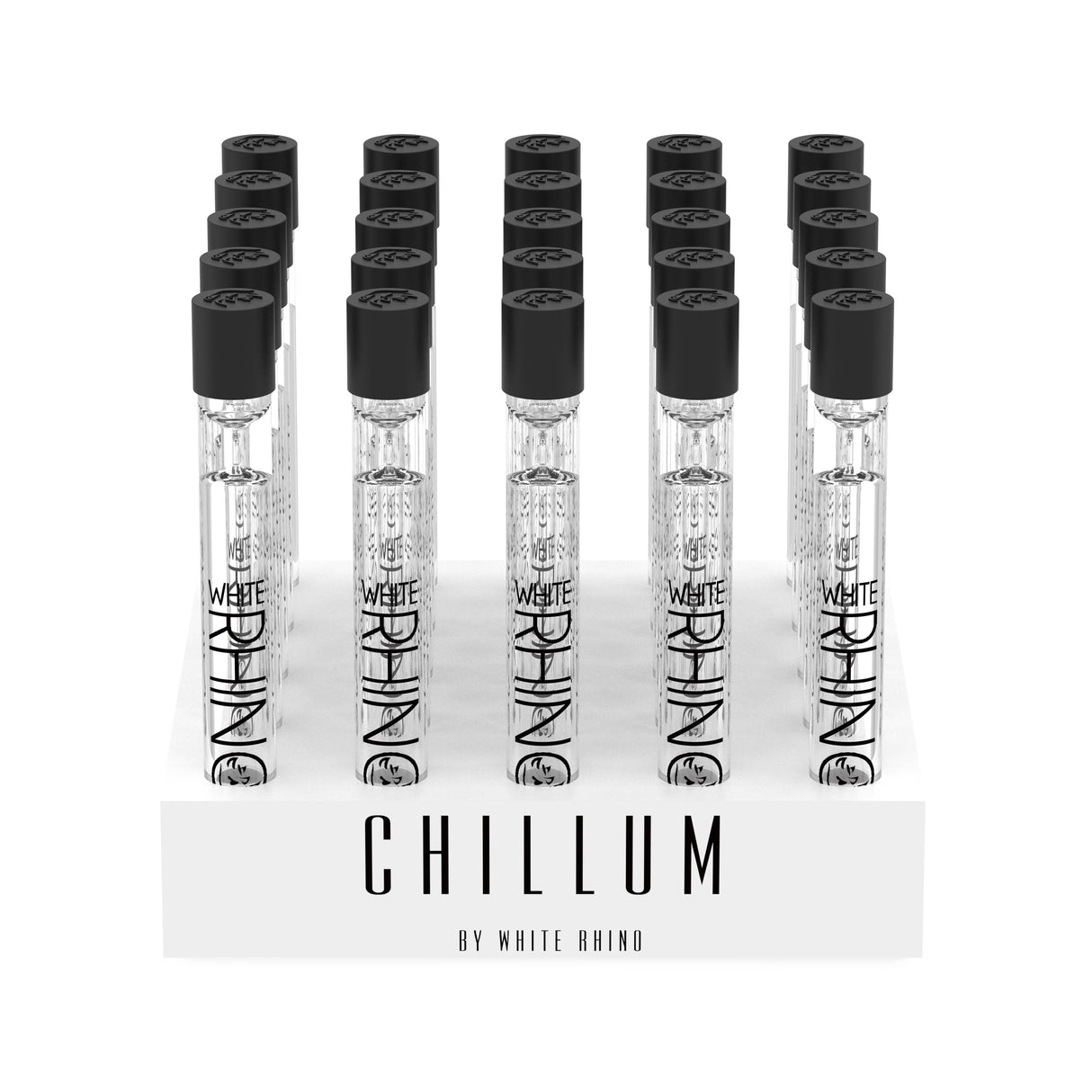 White Rhino Glass Chillum 25ct Display