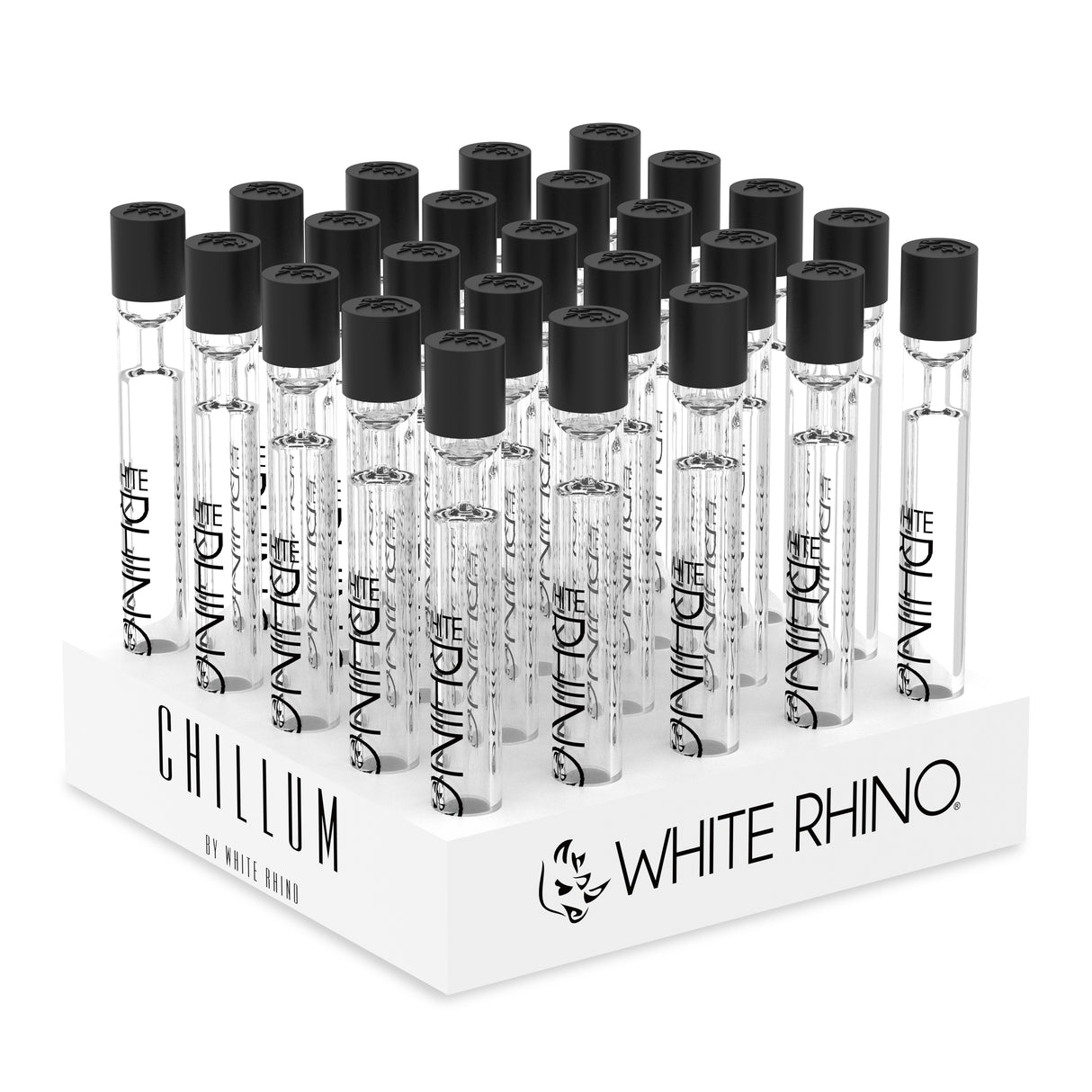 White Rhino Glass Chillum 25ct Display
