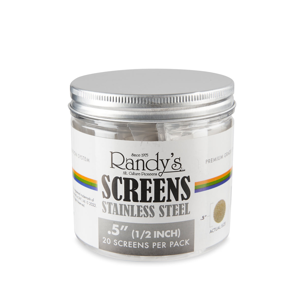 Wholesale Randy’s 20pk Mesh Screens 36ct Tub 0.5” Cannatron