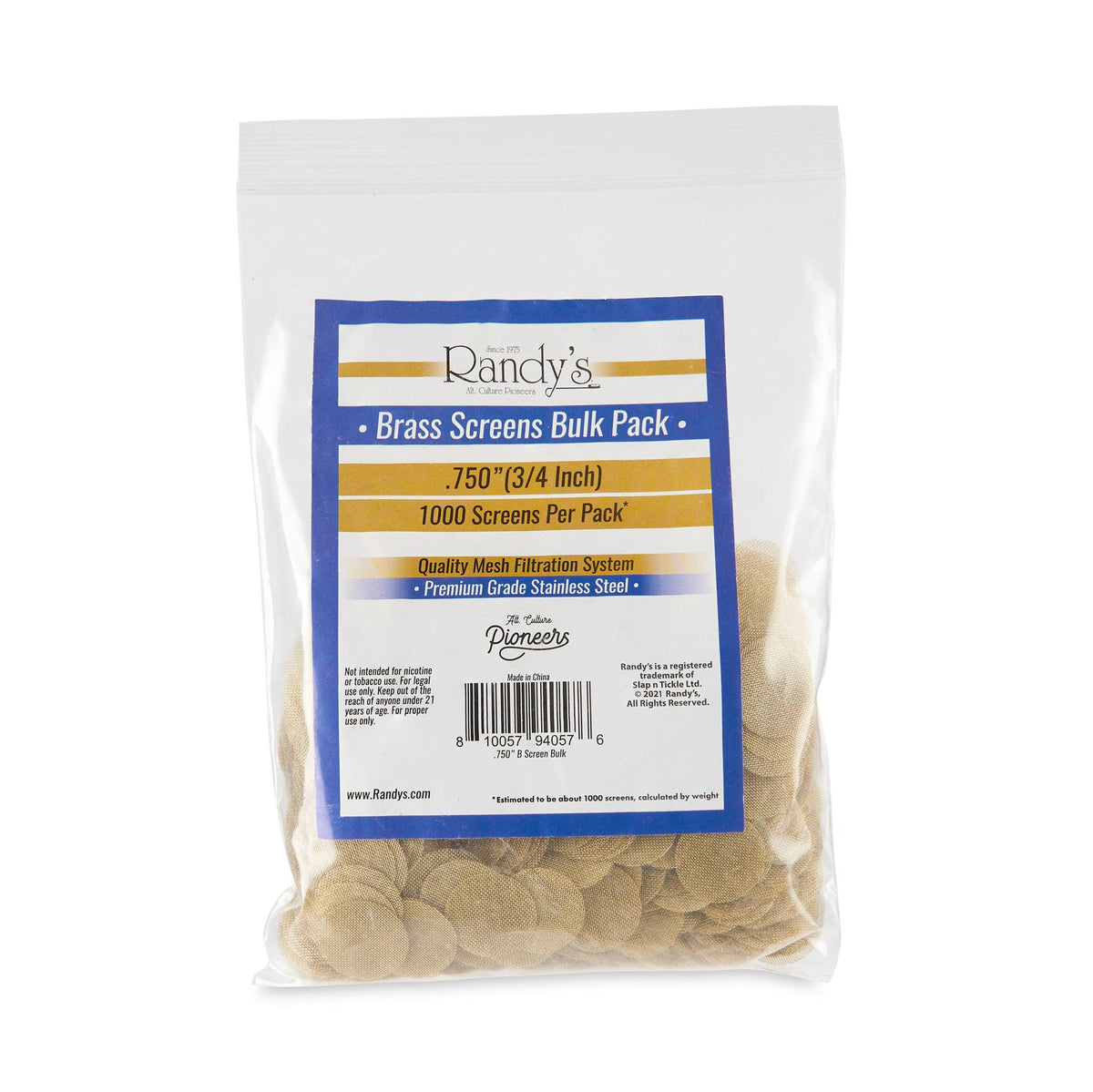 Wholesale Randy’s Bulk 1000 Mesh Screens 0.75” Cannatron