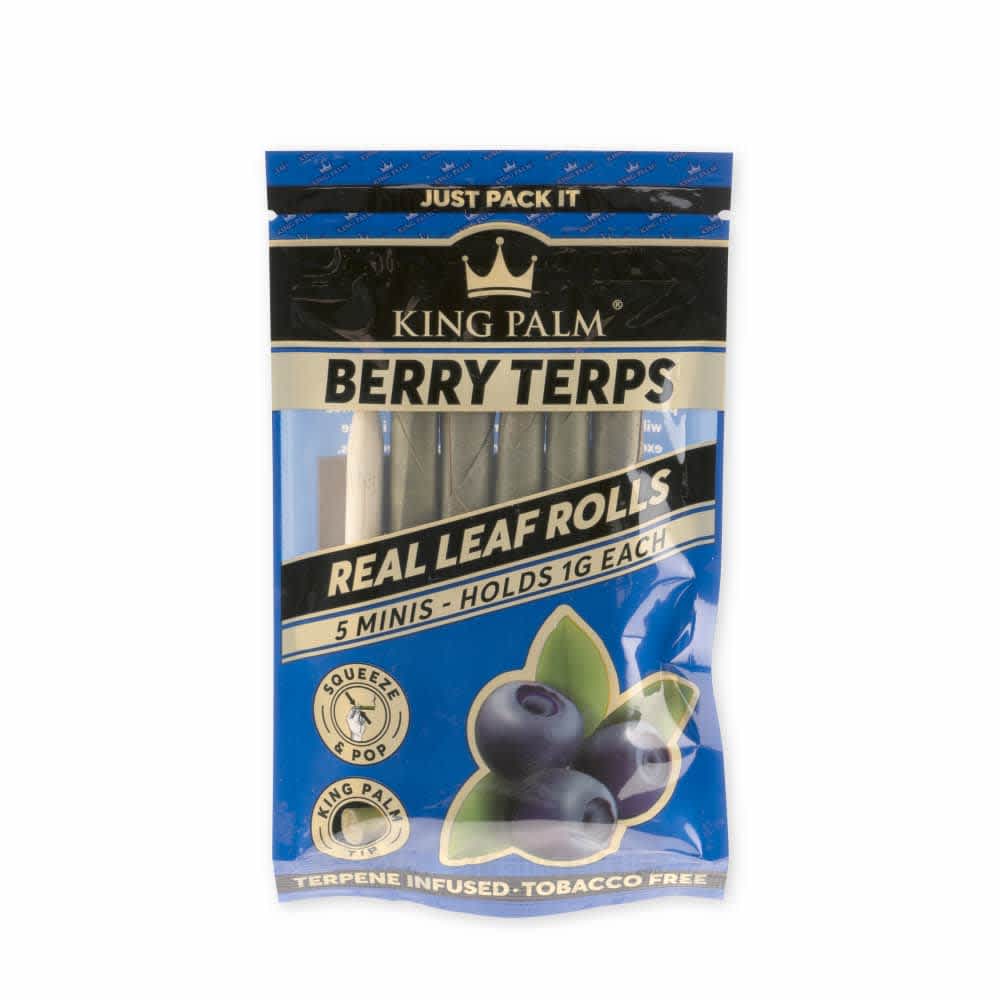 King Palm 5pk Mini Flavored Leaf Tubes – 15ct Display