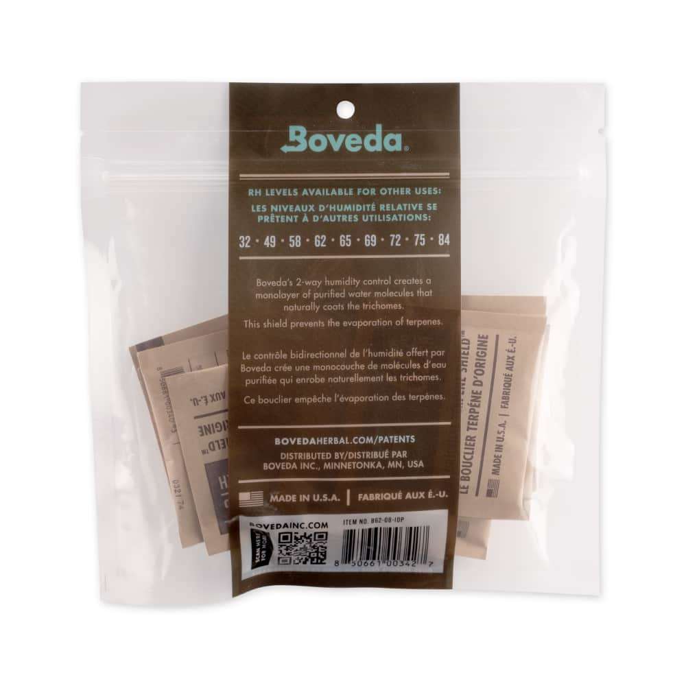 Boveda 62% RH Size 8 Humidity Control Packs Multi-Pack Bag - 10ct