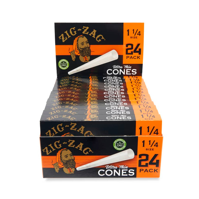 Zig Zag 1 ¼ Size Ultra Thin Pack of 24 Cones – 12ct Display