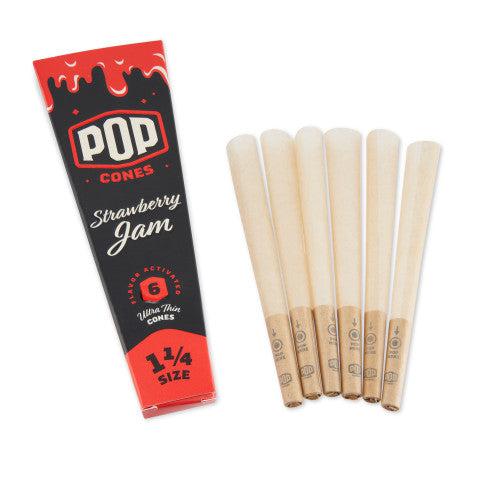 Pop Cones 1 ¼ Size Unbleached 6pk Cones - 24ct Display