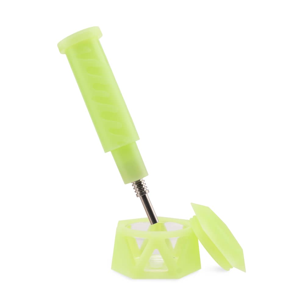 Ooze Hyborg Silicone Glass 4-in-1 Hybrid Water Pipe and Nectar Collector