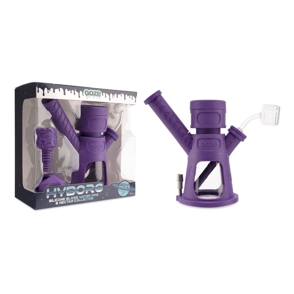 Ooze Hyborg Silicone Glass 4-in-1 Hybrid Water Pipe and Nectar Collector