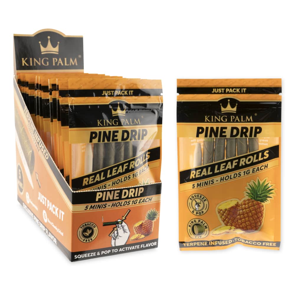 King Palm 5pk Mini Flavored Leaf Tubes – 15ct Display