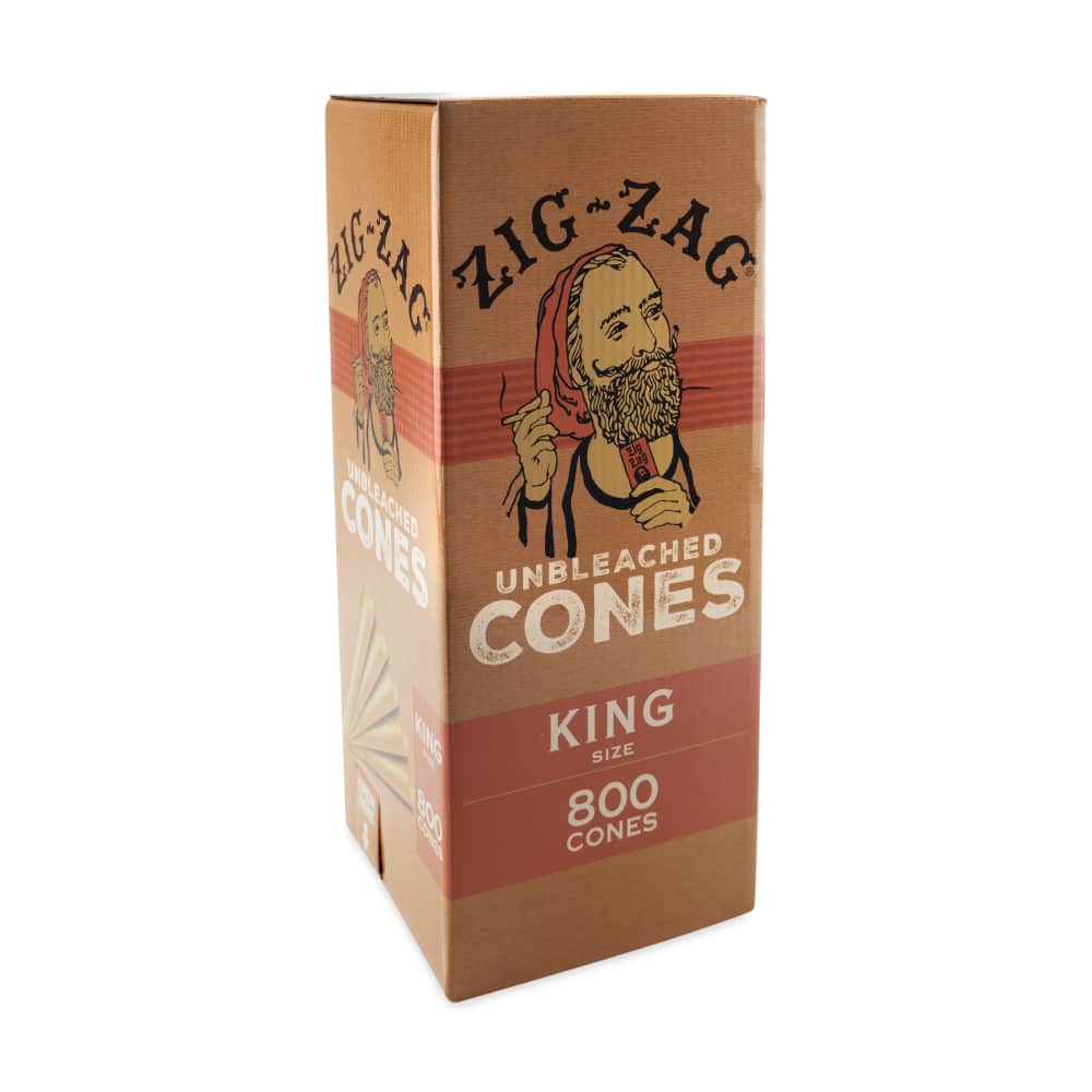 Zig Zag King Size Unbleached Bulk Cones  800ct Box