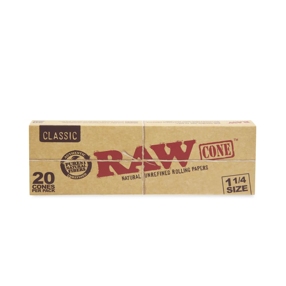 RAW Classic 1 ¼ Size Cone 20pk Box – 12ct POP Display