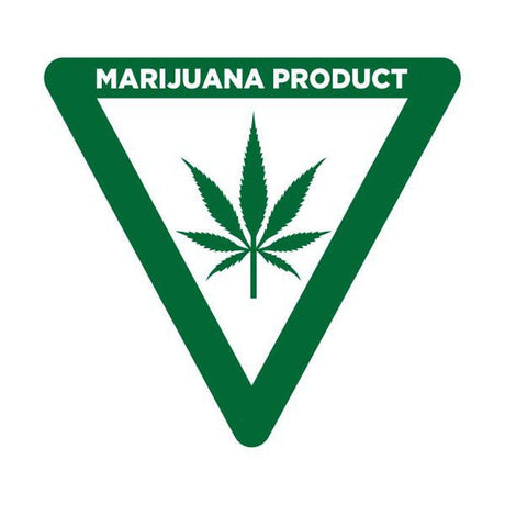 Green Triangle Contains THC Small Square Compliant Labels