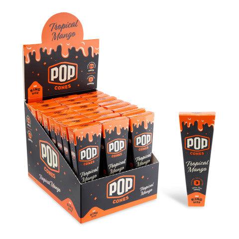 Pop Cones King Size Unbleached 3pk Cones - 24ct Display
