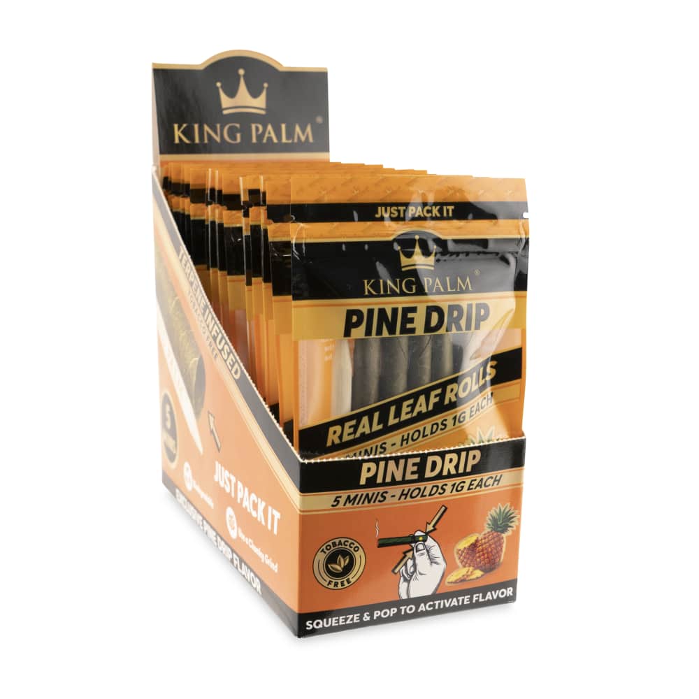 King Palm 5pk Mini Flavored Leaf Tubes – 15ct Display