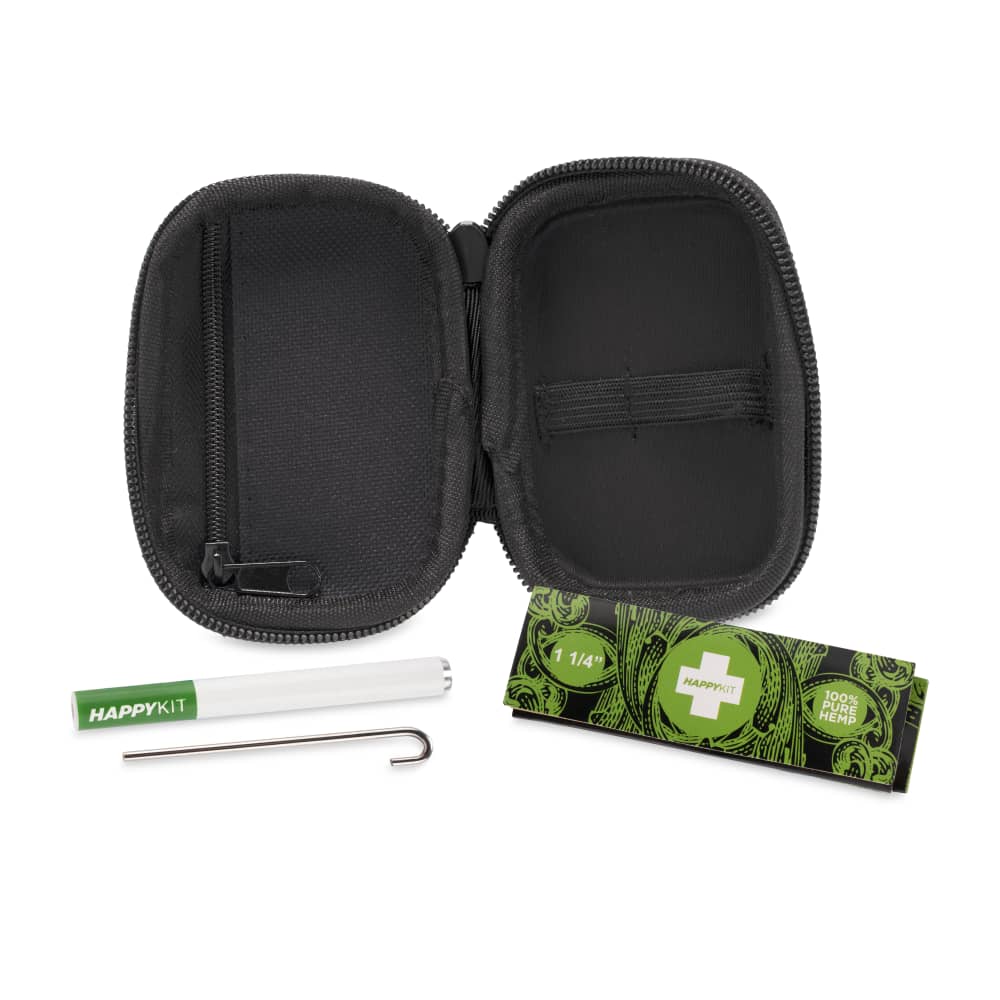 Happy Kit Mini Dry Herb Smell Proof Travel Kit  Black
