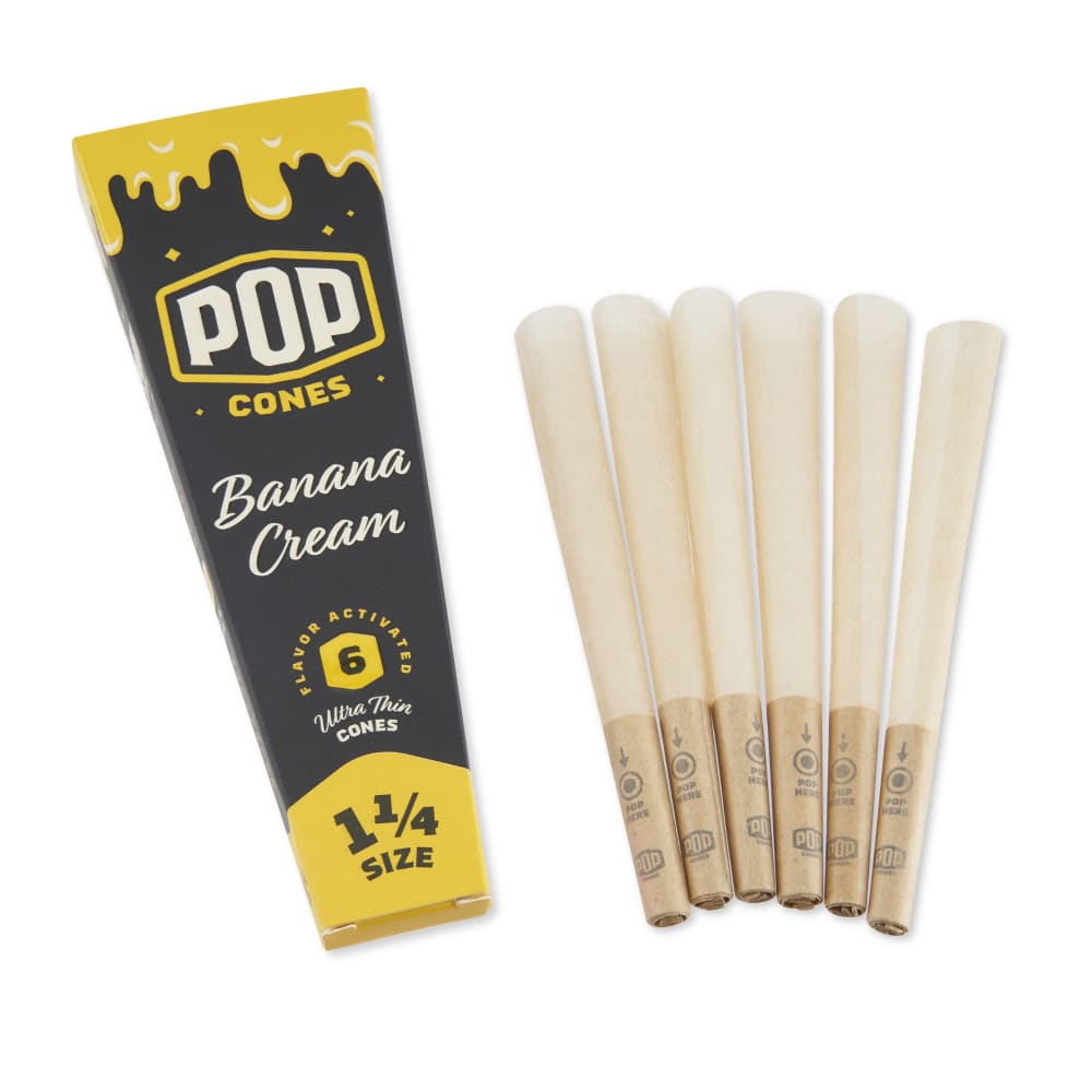 Pop Cones 1 ¼ Size Unbleached 6pk Cones - 24ct Display