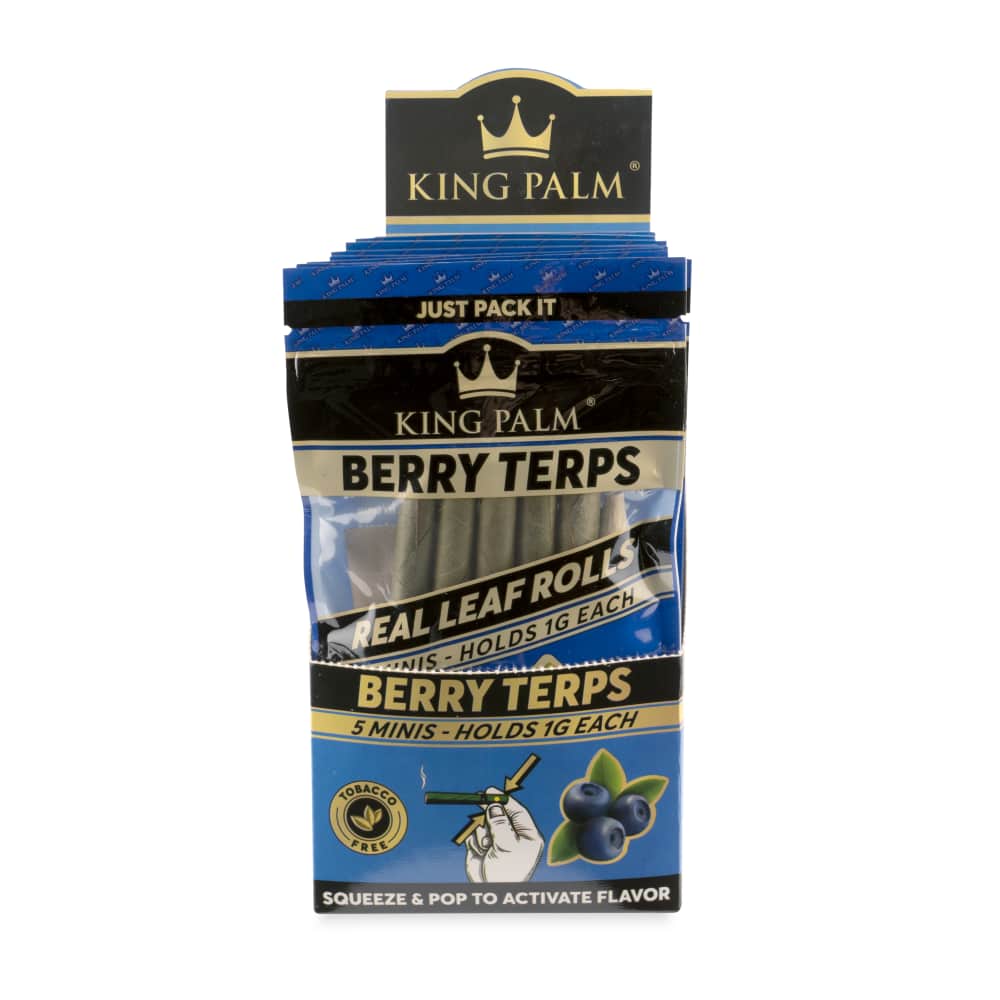 King Palm 5pk Mini Flavored Leaf Tubes – 15ct Display
